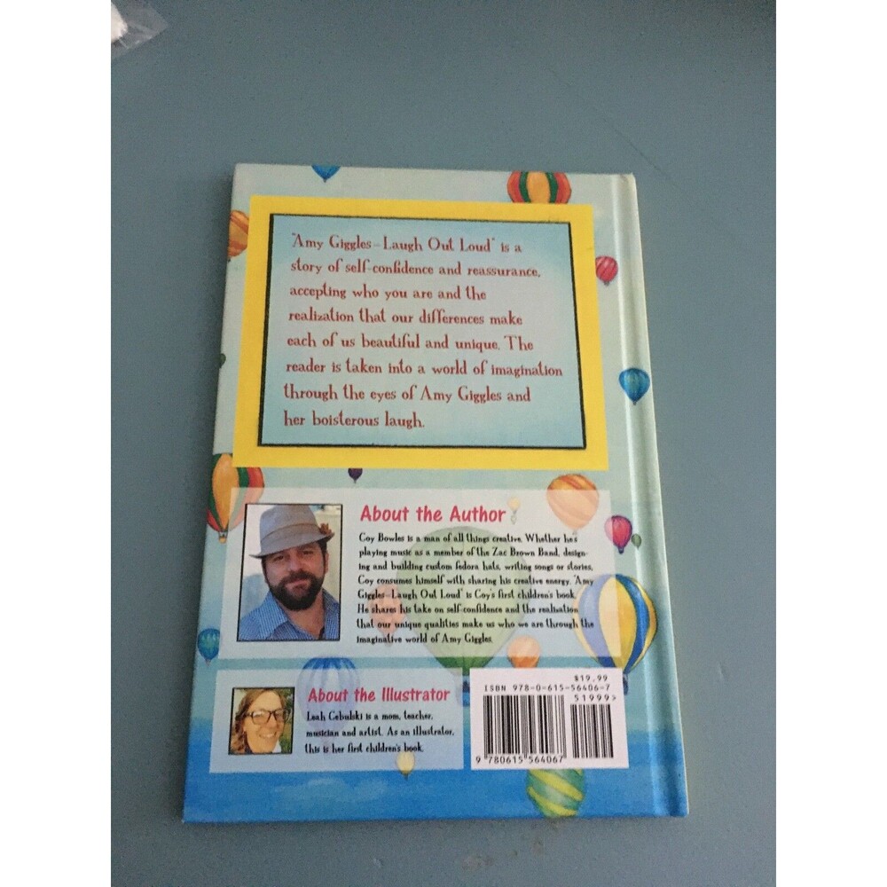 AMY GIGGLES By Coy Bowles - Hardcover New forward by Zac Brown signed - Picture 2 of 4